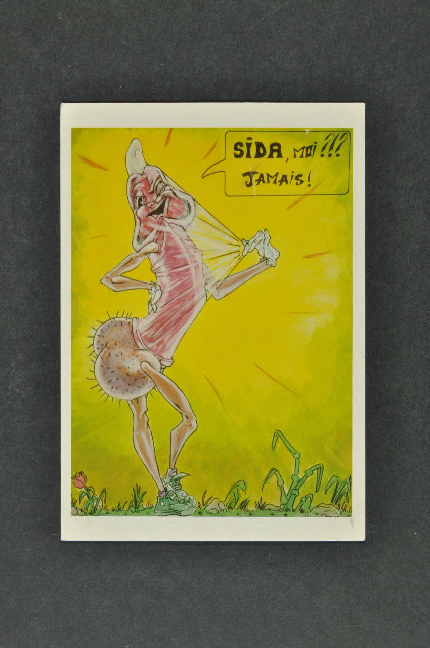 Service Inter Universitaire de Médecine Préventive carte postale "Sida, moi jamais" France 1990 2003.125.543 Photo Mucem