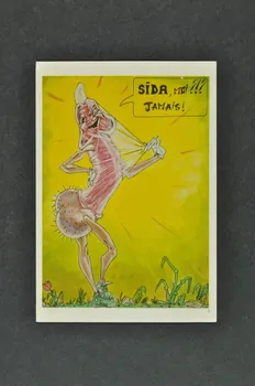 Service Inter Universitaire de Médecine Préventive carte postale "Sida, moi jamais" France 1990 2003.125.543  Photo Mucem