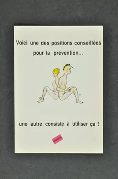 Service Inter Universitaire de Médecine Préventive carte postale "Voici une des positions conseillées pour la prévention..." / France 1990 2003.125.544  Photo Mucem