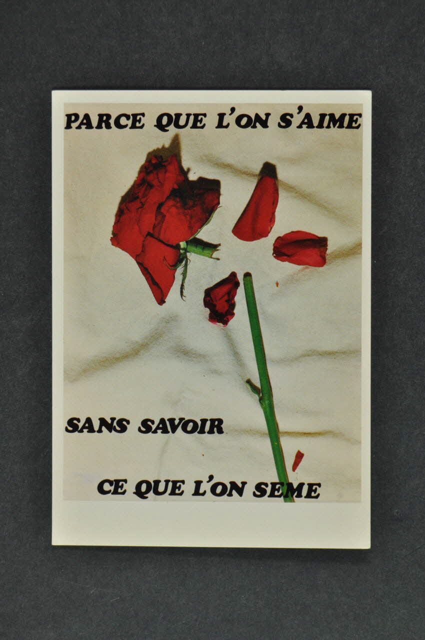 Siump carte postale "Parce que l'on s'aime sans savoir ce que l'on sème" France 1990 2003.125.545 Photo Mucem
