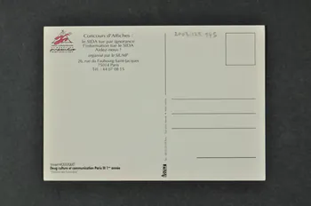 Siump carte postale "Parce que l'on s'aime sans savoir ce que l'on sème" France 1990 2003.125.545 Photo Mucem