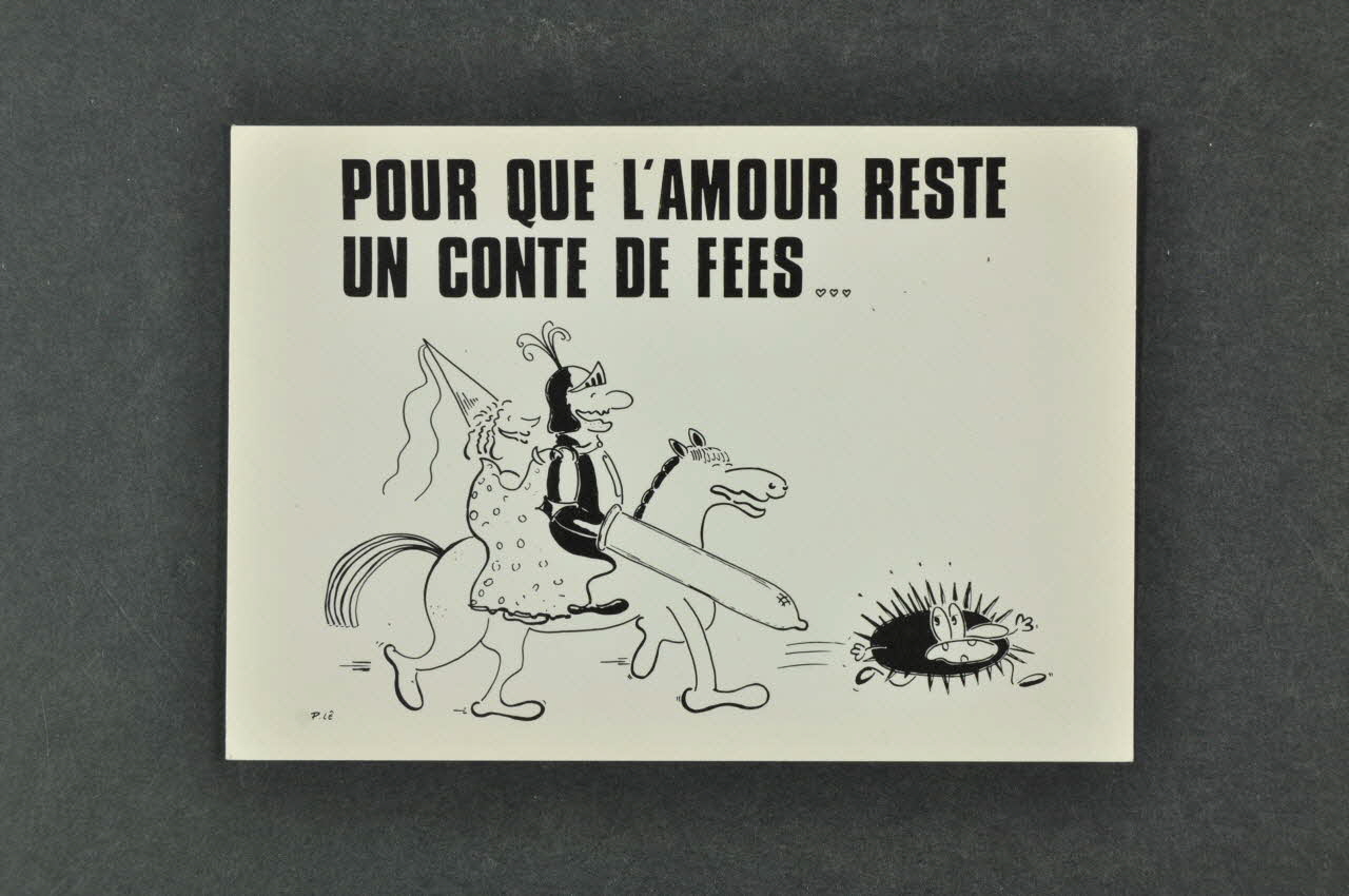 Service Inter Universitaire de Médecine Préventive carte postale "Pour que l'amour reste un conte de fées" France 1990 2003.125.552 Photo Mucem