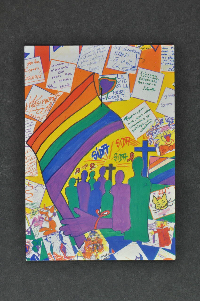 SNEG (Syndicat National des Entreprises Gaies) carte postale "Opération "Les fresques" France 1994 2003.125.567 Photo Mucem