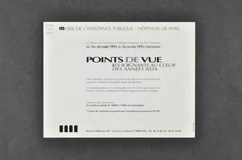 Musée De L'aphp CARTON D'INVITATION exposition "Points de vue. les soignants au coeur des années sida" (photo de Gladys) France 1993 2003.125.574  Photo Mucem