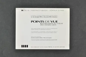 Musée De L'aphp CARTON D'INVITATION exposition "Points de vue. les soignants au coeur des années sida" (photo de Manuel Ariès) France 1993 2003.125.575  Photo Mucem