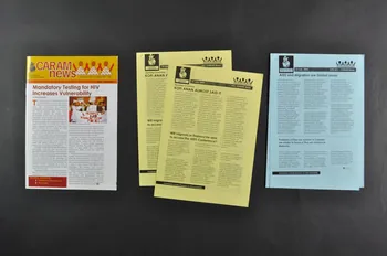 Caram  (Coalition Of Action Research On Aids And revue "Caram News. Empowering Migrants against HIV / Aids" International 2004/7 2004.207.178.1-4 Photo Mucem