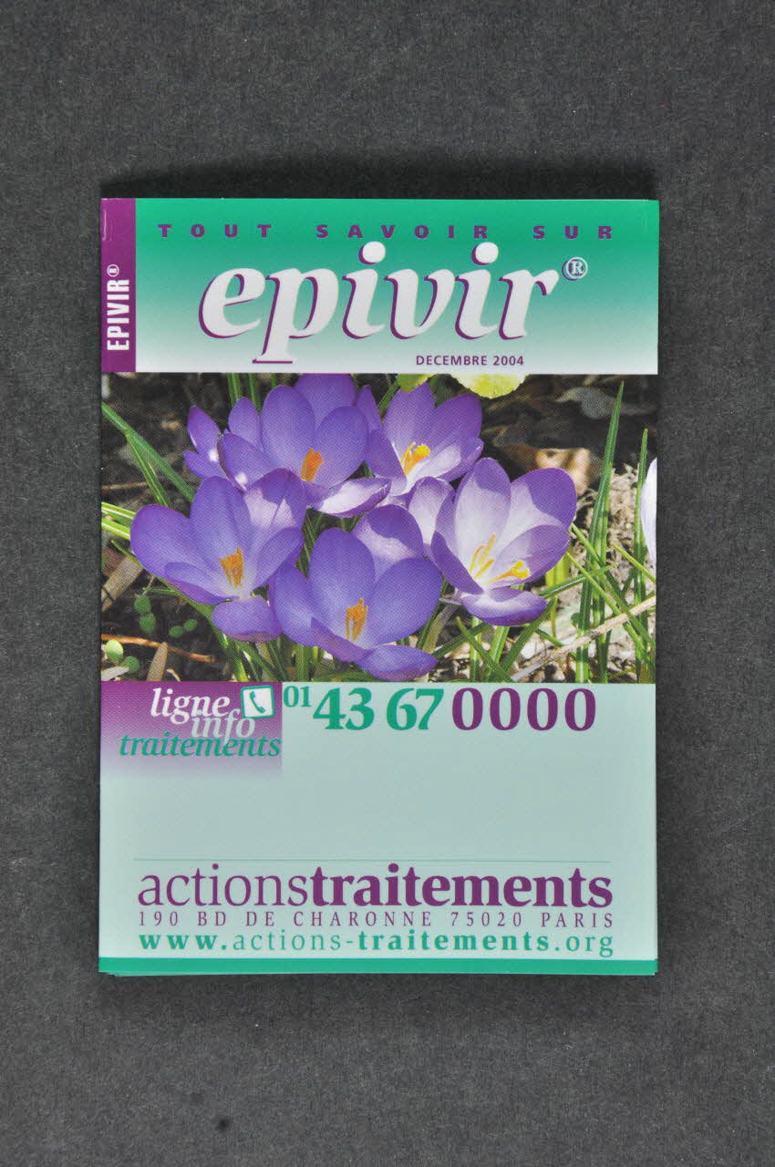 Actions Traitements Dépliant "Tout savoir sur Epivir" France 2004 2005.197.39 Photo Mucem