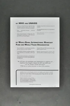People's Health Movement, Inde tract "People's Charter on HIV and AIDS" (La charte des peuples sur le VIH/sida) International 2004/7 2004.207.236  Photo Mucem
