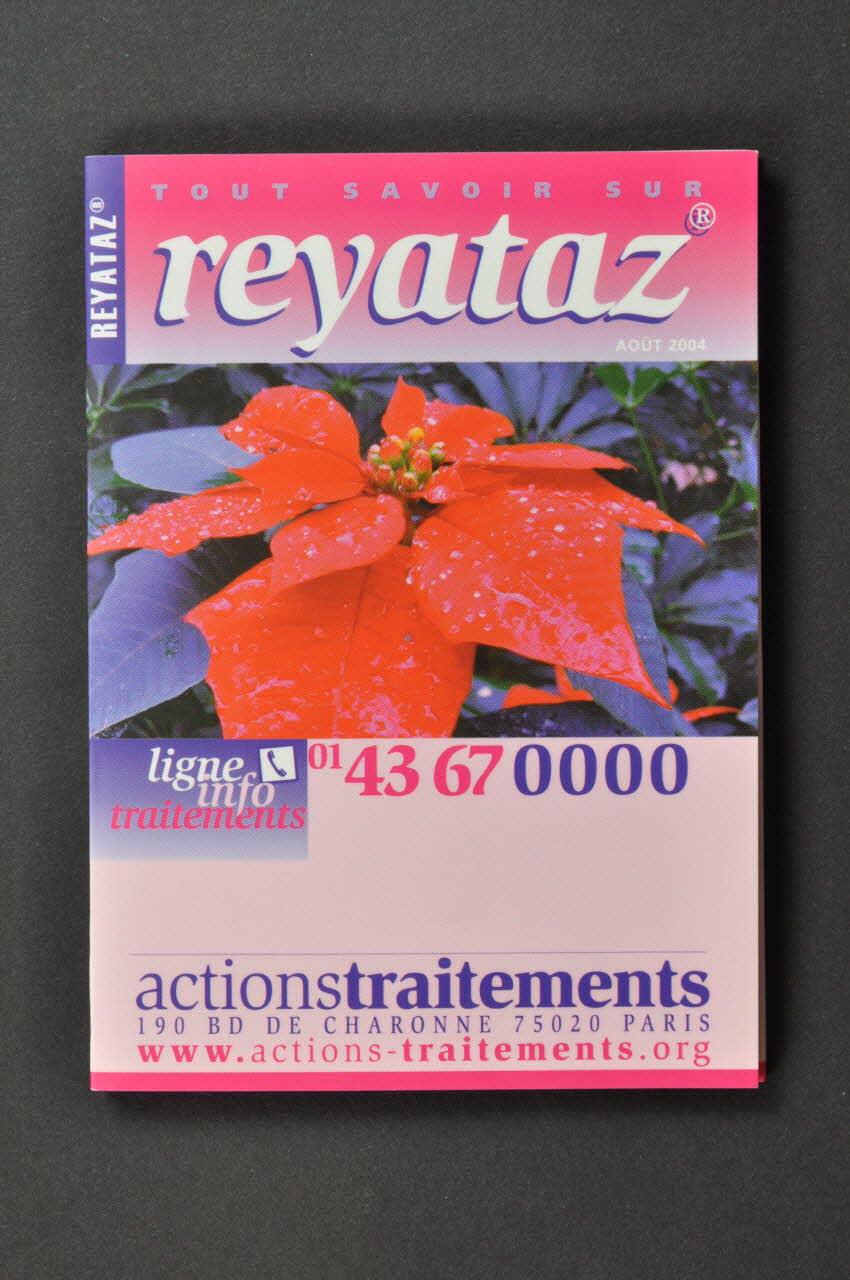 Actions Traitements Dépliant "Tout savoir sur Reyataz" France 2004 2005.197.40 Photo Mucem