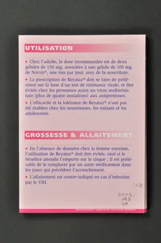 Actions Traitements Dépliant "Tout savoir sur Reyataz" France 2004 2005.197.40 Photo Mucem