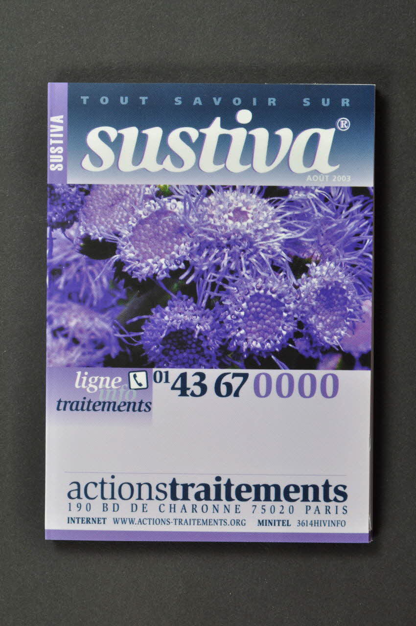 Actions Traitements Dépliant "Tout savoir sur Sustiva" France 2003 2005.197.41 Photo Mucem