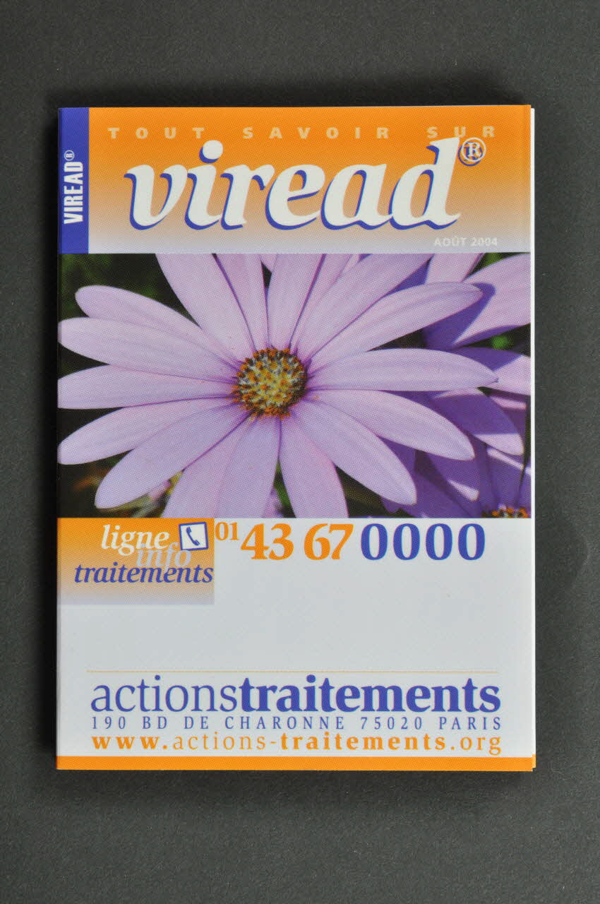Actions Traitements Dépliant "Tout savoir sur Viread" France 2004 2005.197.46 Photo Mucem