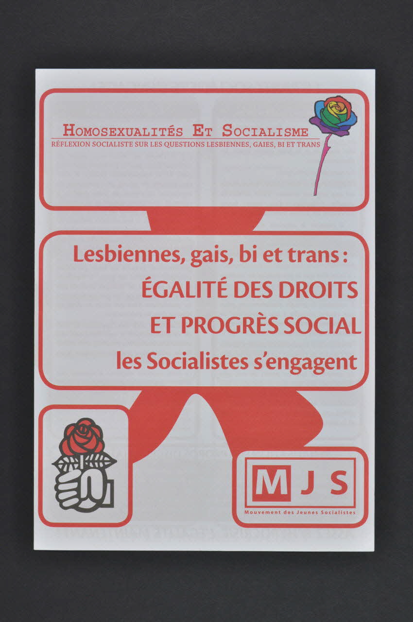 Mouvement Des Jeunes Socialistes tract Homosexualité et socialisme France 2004 2004.207.251 Photo Mucem