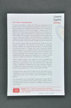 Pcf tract Liberté Egalité Aimer France 2004 2004.207.253 Photo Mucem