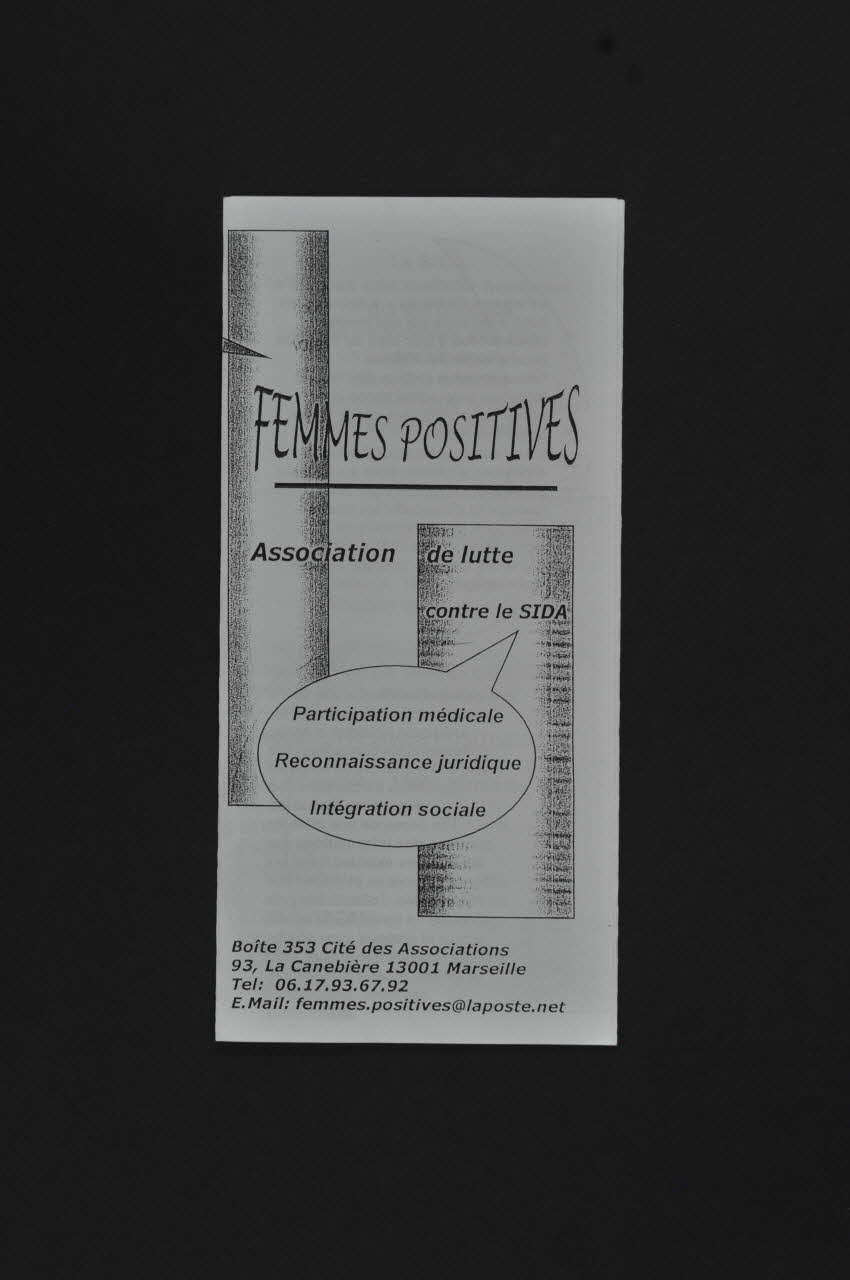 Femmes Positives Dépliant "Femmes positives" Provence-Alpes-Côte d'Azur, France 2005 2005.197.57 Photo Mucem