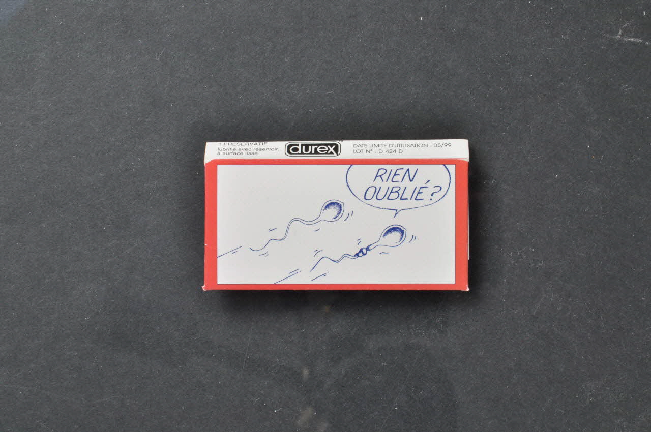 Durex Emballage de préservatif Emballage de préservatif   "Rien oublié?" France 1999 2003.125.656.1-2 Photo Mucem