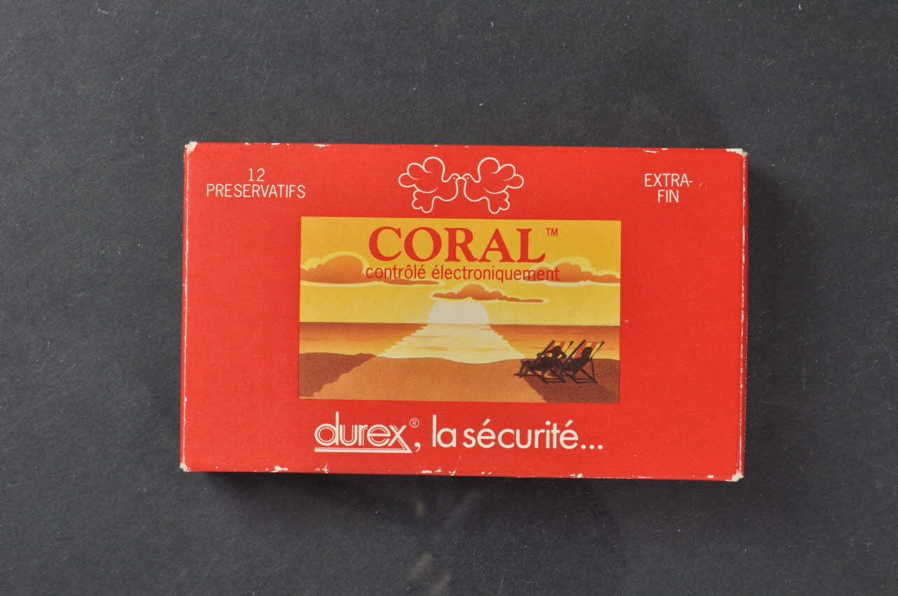 Durex boîte "Durex, la sécurité. Coral." (sans préservatifs) France 1996/7 2003.125.659 Photo Mucem