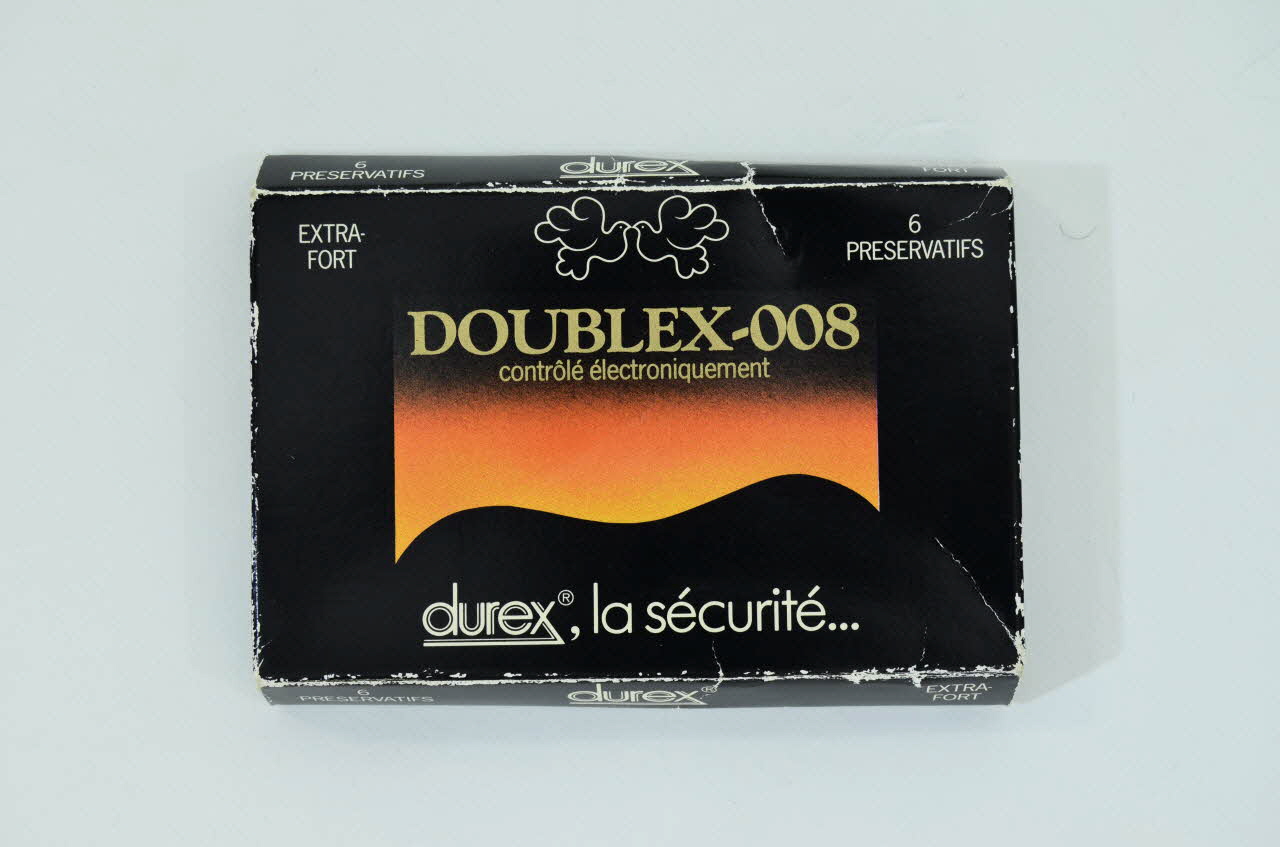Durex emballage "Durex, la sécurité. Doublex 008." (sans préservatifs) France 1994/9 2003.125.663 Photo Mucem