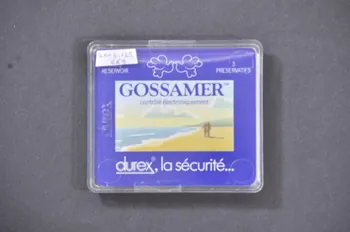 Durex boîte de préservatifs "Gossamer. Durex La sécurité" France 1997/12 2003.125.669.1-4 Photo Mucem