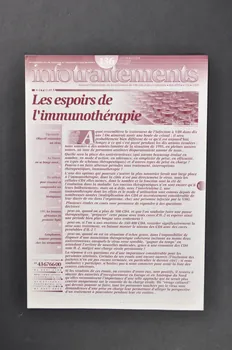 Actions Traitements Bulletin associatif "Infotraitements", n° 136, mai 2005 : "Les espoirs de l'immunothérapie" France 2005/5 2005.197.70  Photo Mucem