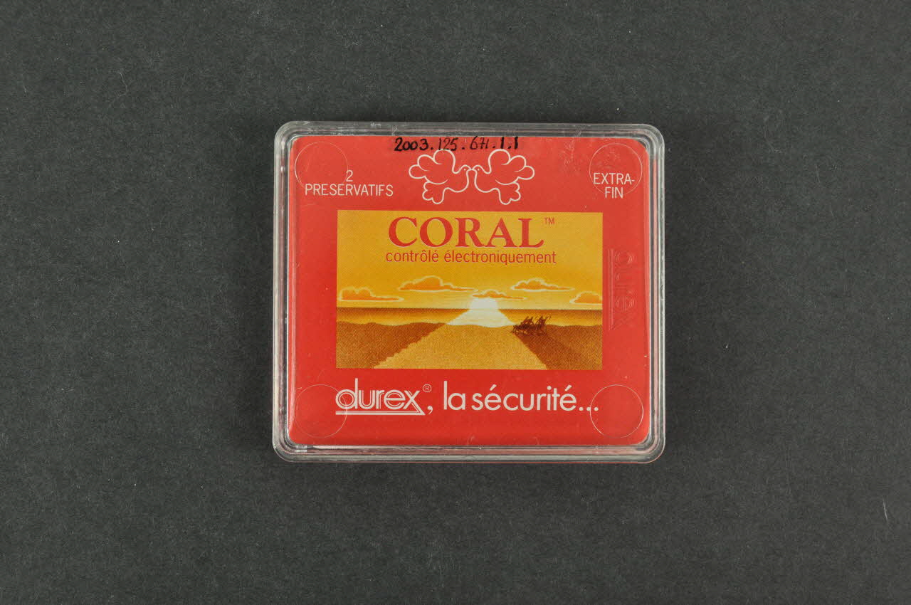 Durex Emballage de préservatif "Coral. Durex La sécurité" France 1997/9 2003.125.671.1-3 Photo Mucem