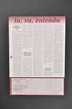 Actions Traitements Bulletin associatif "Infotraitements", n° 136, mai 2005 : "Les espoirs de l'immunothérapie" France 2005/5 2005.197.70 Photo Mucem