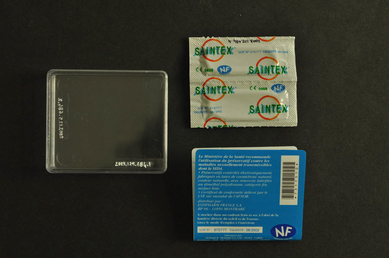 Estipharm, Saintex Préservatif "Saintex " France 2002 2003.125.684.1-4 Photo Mucem