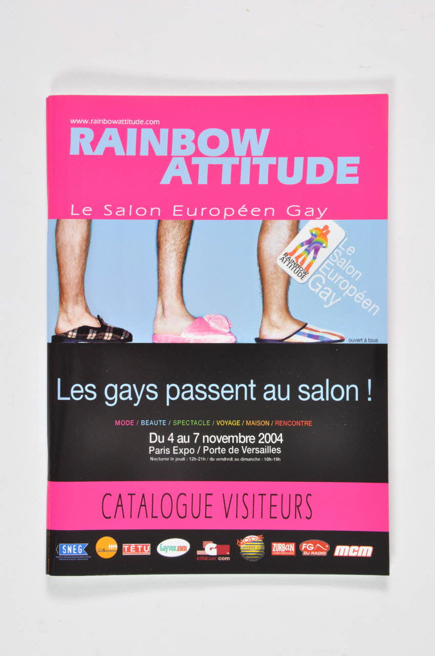 Rainbow Attitude BROCHURE "Rainbow Attitude. Le salon européen gay" Île-de-France, France 2004 2004.207.57 Photo Mucem