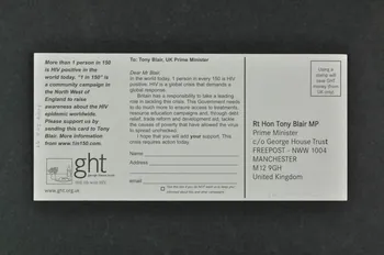 George House Trust (Ght), Manchester carte postale Carte postale "1 in 150 " (une personne sur 150) Grande Bretagne 2004 2004.207.91 Photo Mucem