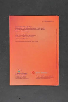 Folkehelseinstituttet, Norvège BROCHURE Facts about HIV and AIDS / Fakta om hiv og aids (anglais / norvégien) Norvège 2001 2004.208.10  Photo Mucem