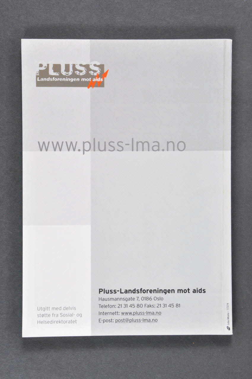 Association Pluss BROCHURE "HIV & JUS . Rettigheter for HIV +" (traduire) Norvège 2004 2004.208.13 Photo Mucem