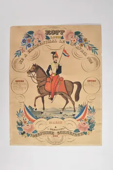 Etienne Jeaurat ; C. Le Vasseur aquarelle Souvenir militaire de Louis Kopp né à Klingenthal le 26 avril 1826 marié à la demoiselle Joséphine Schneider France 1854 1954.64.1 D Photo Mucem