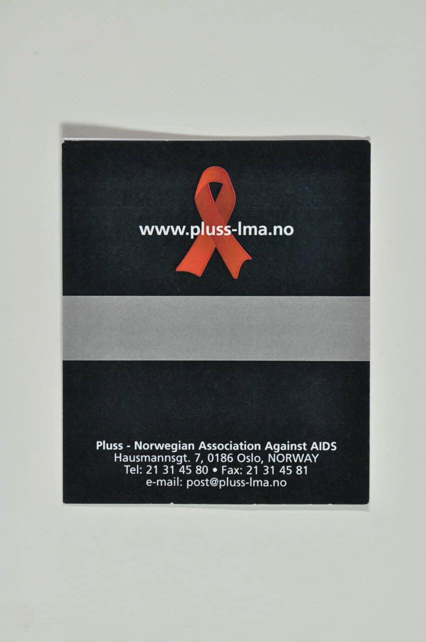 Association Pluss, Norvège Dépliant "PLUSS Norwegian Association Against Aids" (en anglais) Norvège 2004 2004.208.32 Photo Mucem
