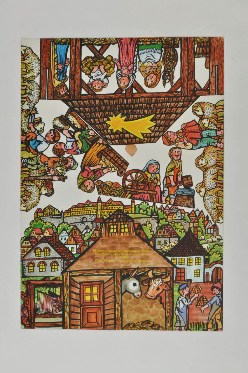 Jarmila Haldova ; Uniprint; crèche de Noël domestique République Tchèque 2003 2005.220.6 Photo Mucem