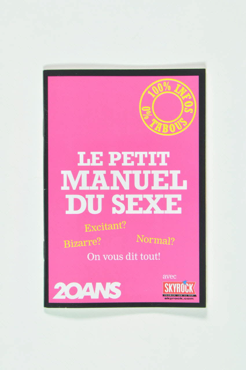 20 Ans, Skyrock, Durex BROCHURE "Le petit manuel du sexe" France 2004 2004.209.4 Photo Mucem