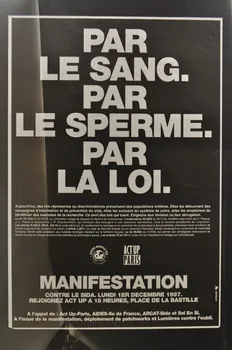 Act Up-Paris affiche "Par le sang, par le sperme, par la loi" France 1997 2003.125.93  Photo Mucem