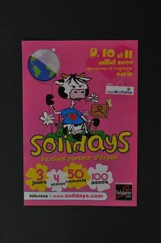 Solidarité Sida Dépliant "Solidays" France 2004/7 2004.209.5 Photo Mucem