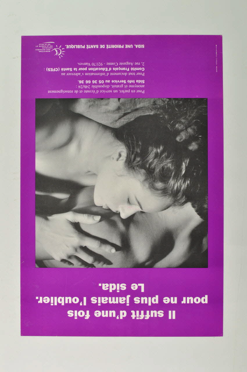 affiche "Il suffit d'une fois pour ne jamais l'oublier. Le sida" 2003.125.96 Photo Mucem