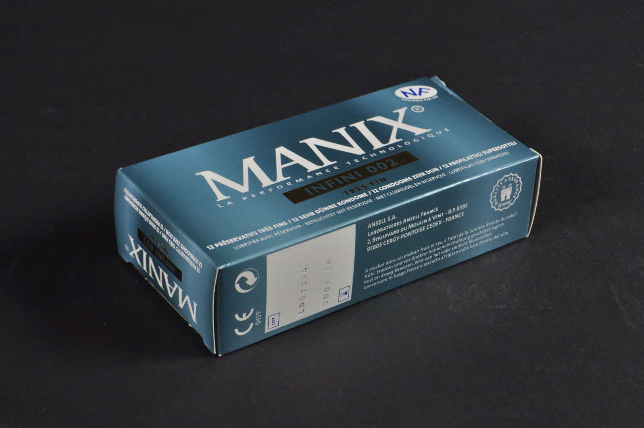 Manix; Etui de préservatif "Manix Infini 002. "(Boite horizontale) France 2004 2004.210.13.1 Photo Mucem