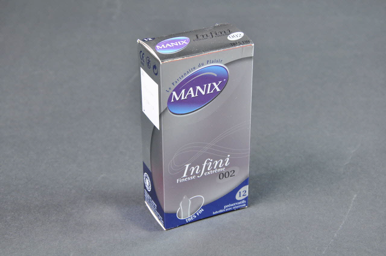 Manix; Etui de préservatif "Manix Infini 002. "(Boite verticale) France 2004 2004.210.14.1 Photo Mucem