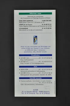 BROCHURE " Le Sida. Parlons-en" 2003.129.23 Photo Mucem