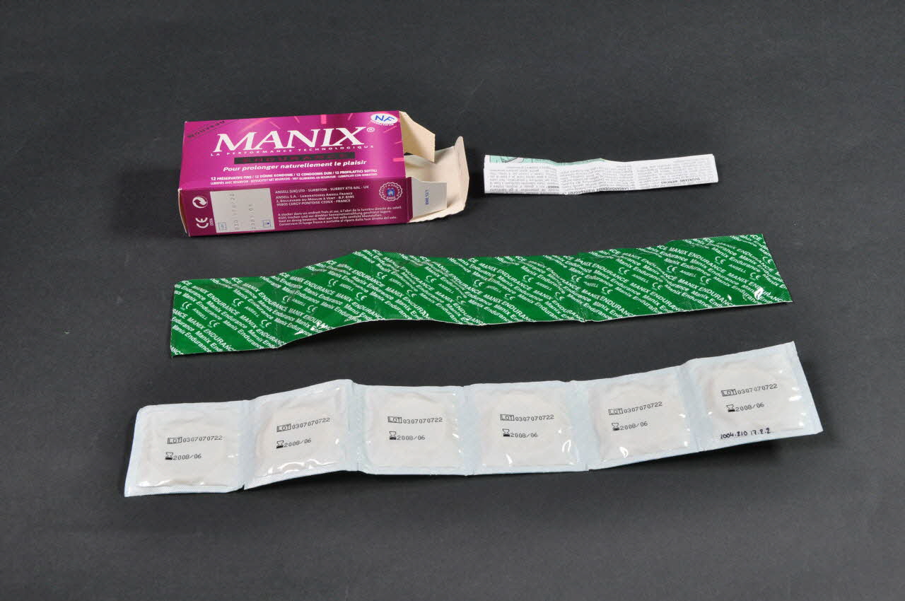 Manix; Etui de préservatif "Manix Endurance"(Boite horizontale) France 2004 2004.210.17.1 Photo Mucem