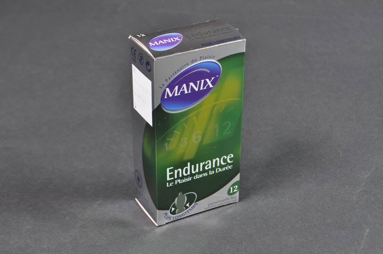 Manix; Etui de préservatif "Manix Endurance. "(Boite verticale) France 2004 2004.210.18.1 Photo Mucem