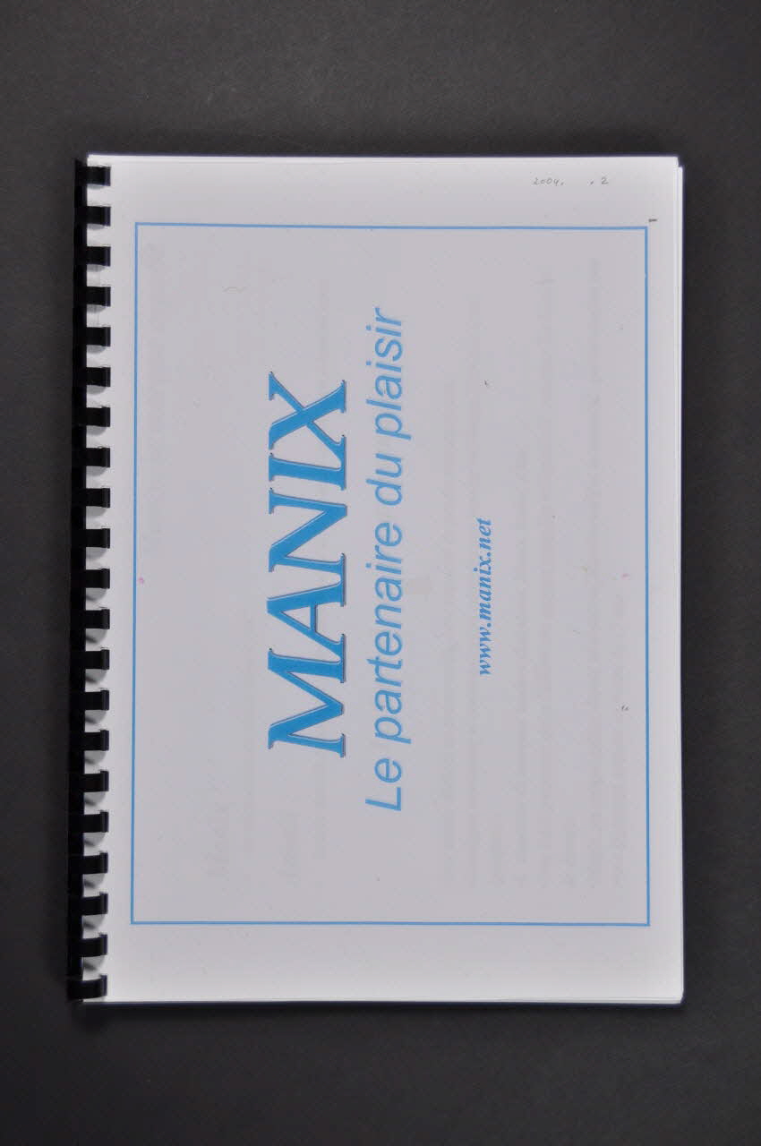Manix; BROCHURE "Manix. Le partenaire du plaisir" France 2003 2004.210.2 Photo Mucem