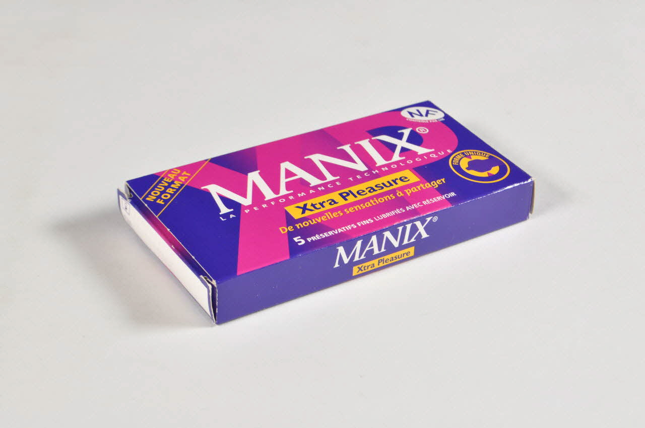 Manix; notice "Manix Xtra pleasure" (Boite horizontale) France 2004 2004.210.20.1 Photo Mucem