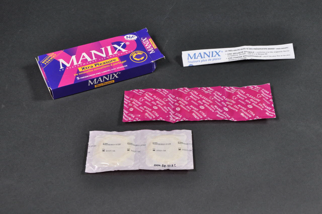 Manix; notice "Manix Xtra pleasure" (Boite horizontale) France 2004 2004.210.20.3 Photo Mucem
