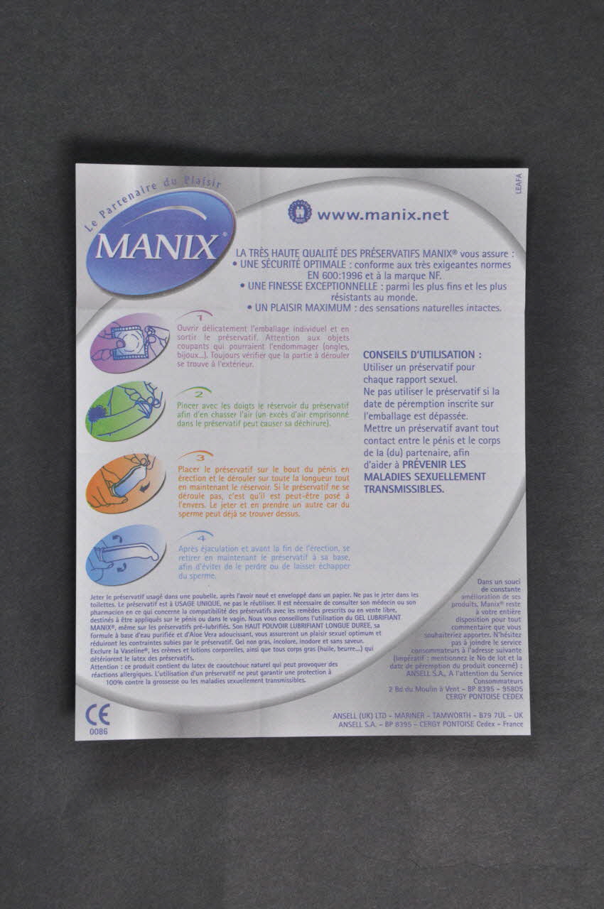 Manix; notice "Manix Futur. "(Boite verticale) France 2004 2004.210.24.3 Photo Mucem