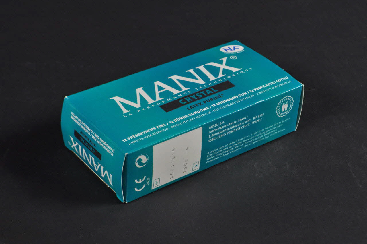 Manix; boîte de préservatifs "Manix Crystal" (Boite horizontale) France 2004 2004.210.27.1 Photo Mucem