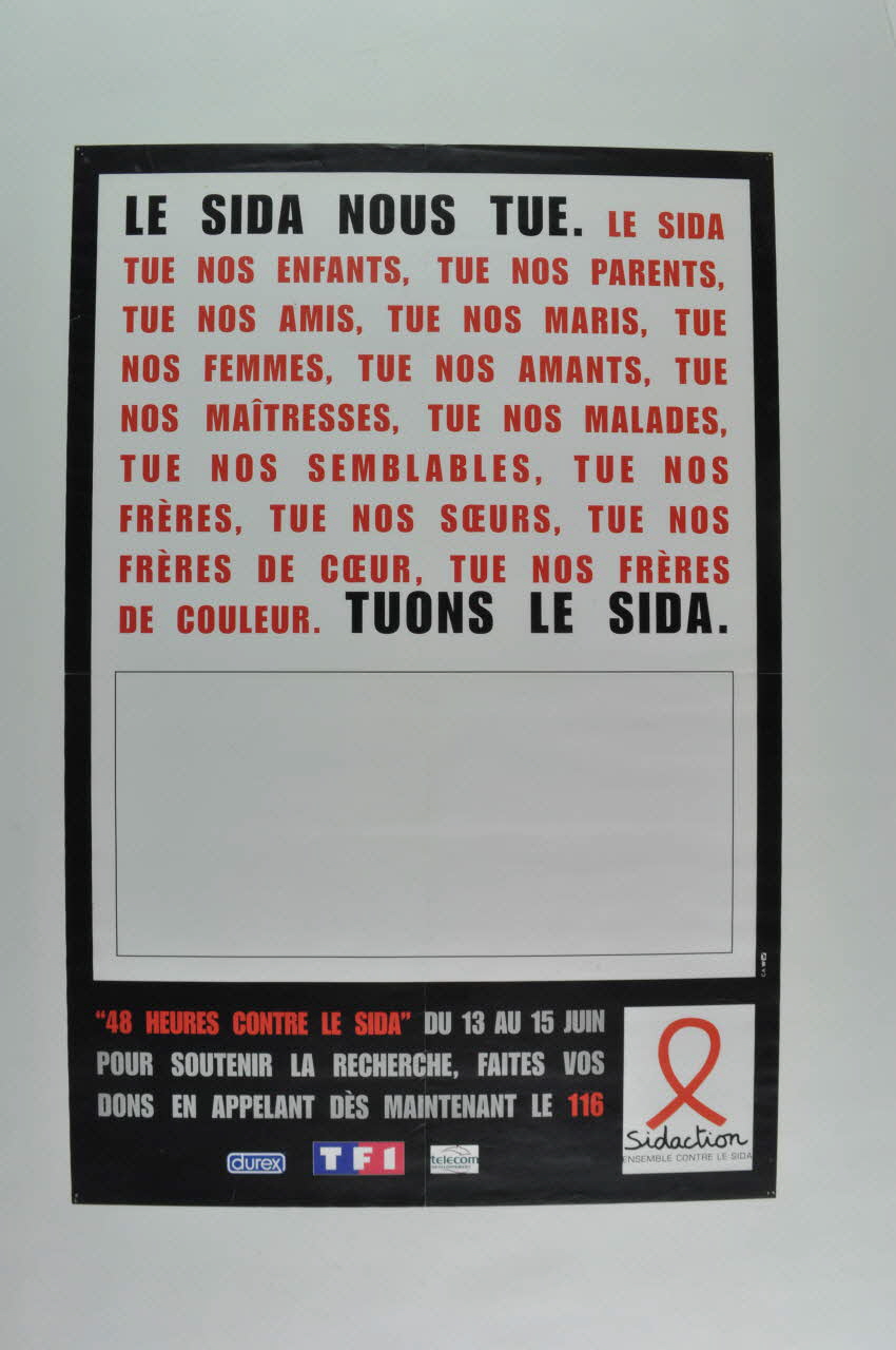 affiche " Le sida nous tue... Tuons le sida..." 2003.129.5 Photo Mucem