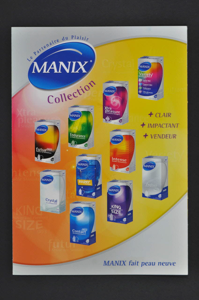 Manix; Dépliant Le partenaire du plaisir. Manix Collection France 2004 2004.210.3 Photo Mucem